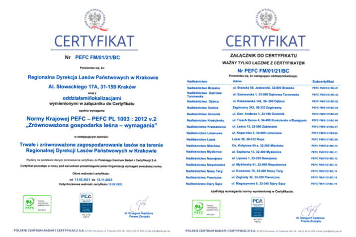 Certyfikat&#x20;PEFC
